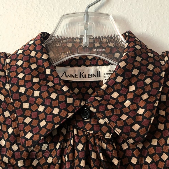 🩷 Anne Klein Vintage Button Down Long Sleeve Blouse - Picture 4 of 7